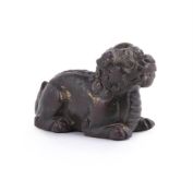 A small Chinese gilt bronze 'sleeve weight'