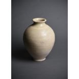 A Chinese straw-glazed stoneware vase