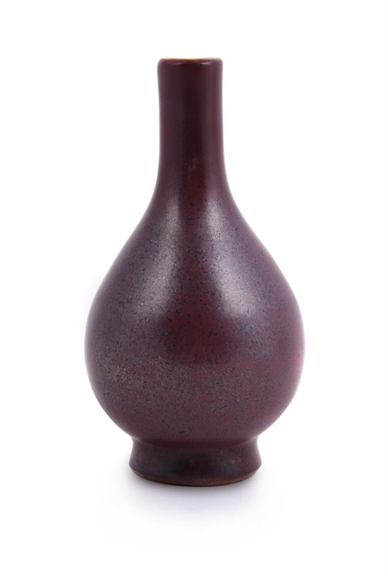 A small Chinese 'iron-rust' glazed bottle vase