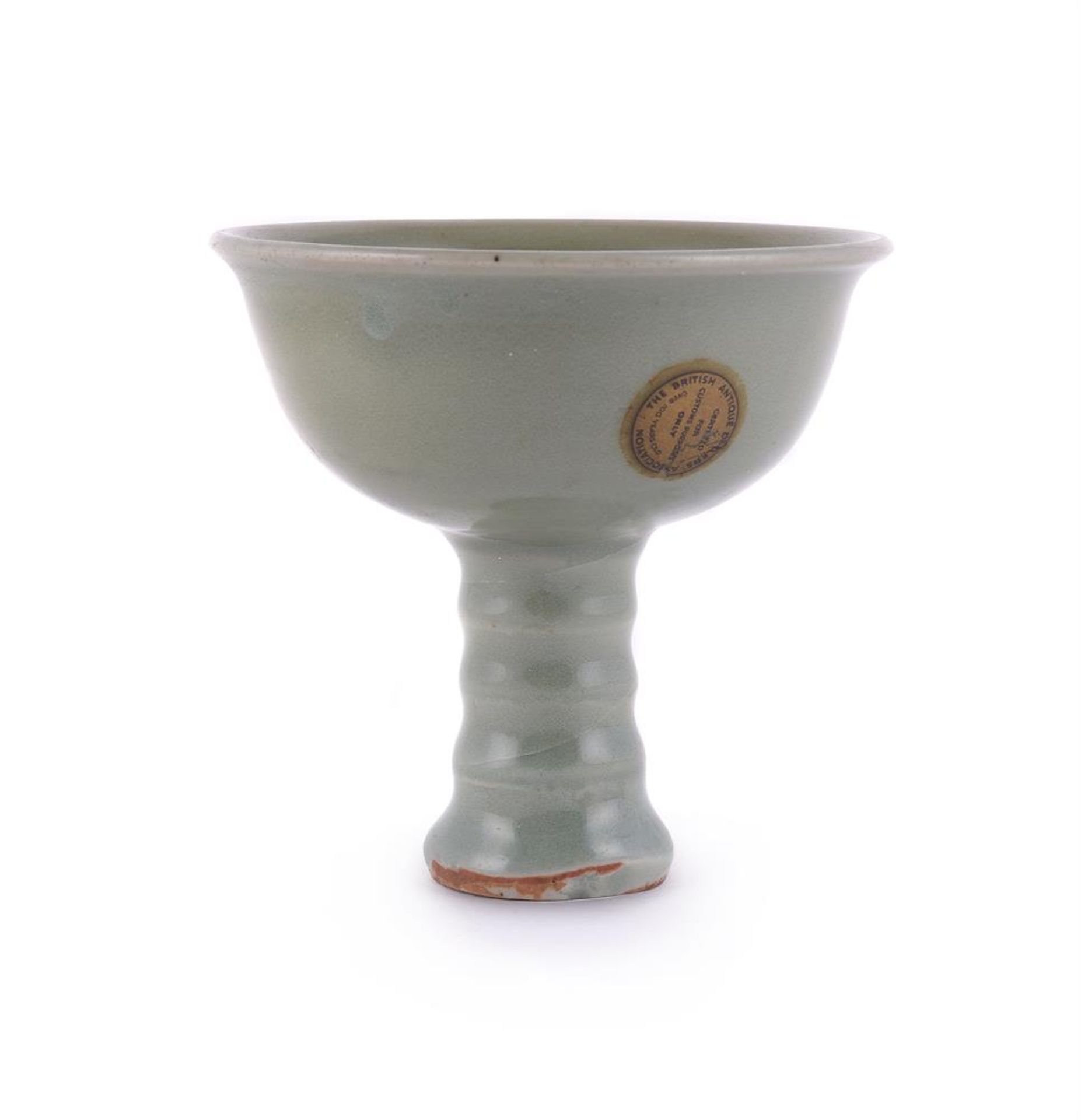 A Chinese celadon 'longquan' stem cup - Image 2 of 6