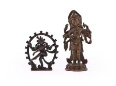 A gilt bronze figure of Avalokitesvara