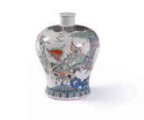 A large Chinese Famille Verte vase