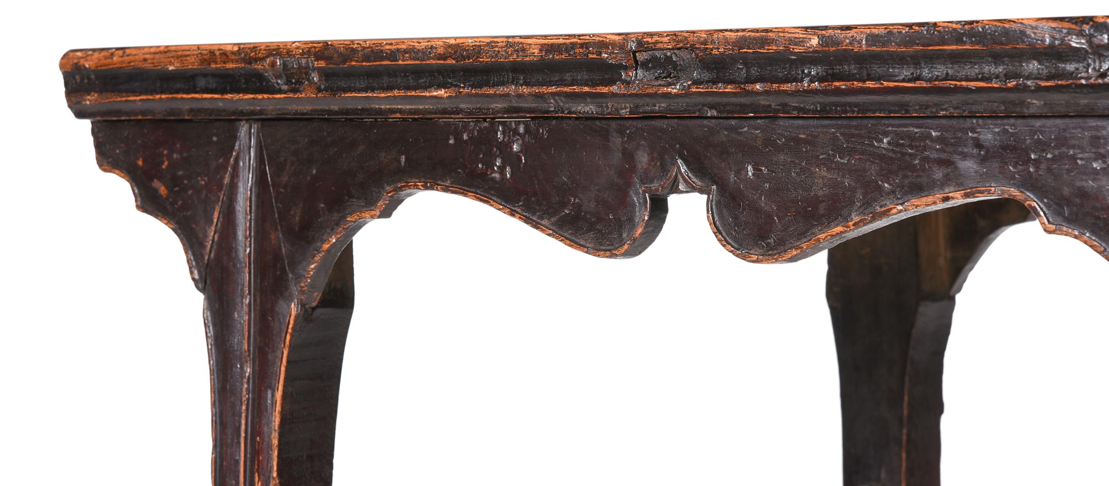 A Chinese lacquered wood alter table - Image 3 of 4