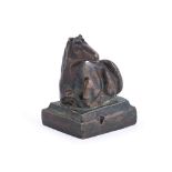 A Chinese bronze seal in the form of a horse