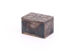 A Korean iron and silver inlaid 'dragon' box