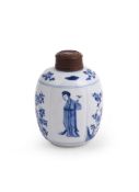 A Chinese blue and white small jar