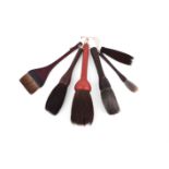 Five large Chinese calligraphy brushes