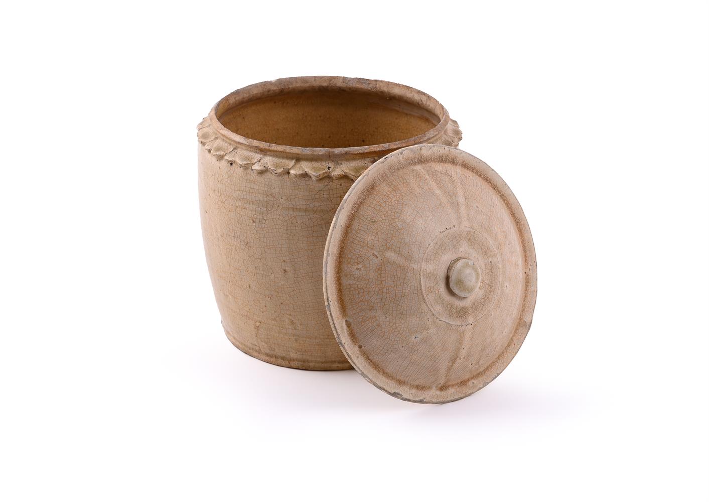 A Vietnamese stoneware vase and cover - Image 2 of 3