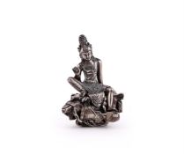 A unusual silver figure of Avalokiteshvara