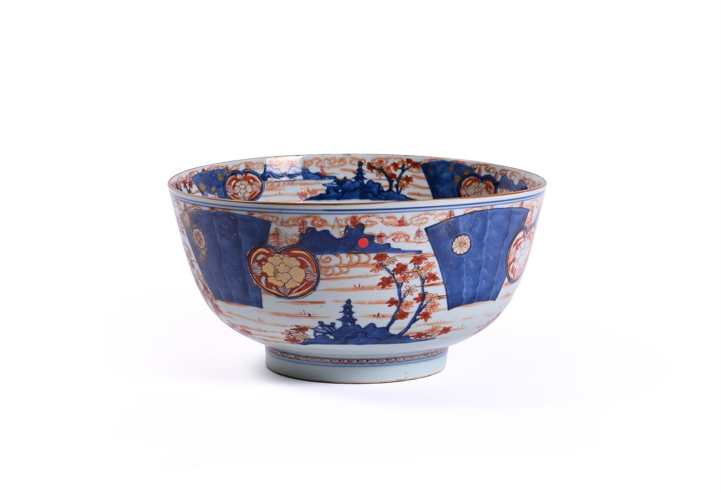 A Chinese Export Imari punch bowl