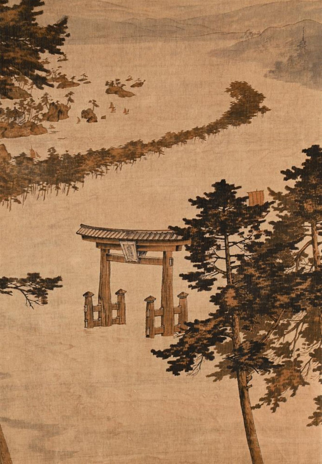 A large Japanese Yuzen embroidered Panel - Bild 6 aus 6