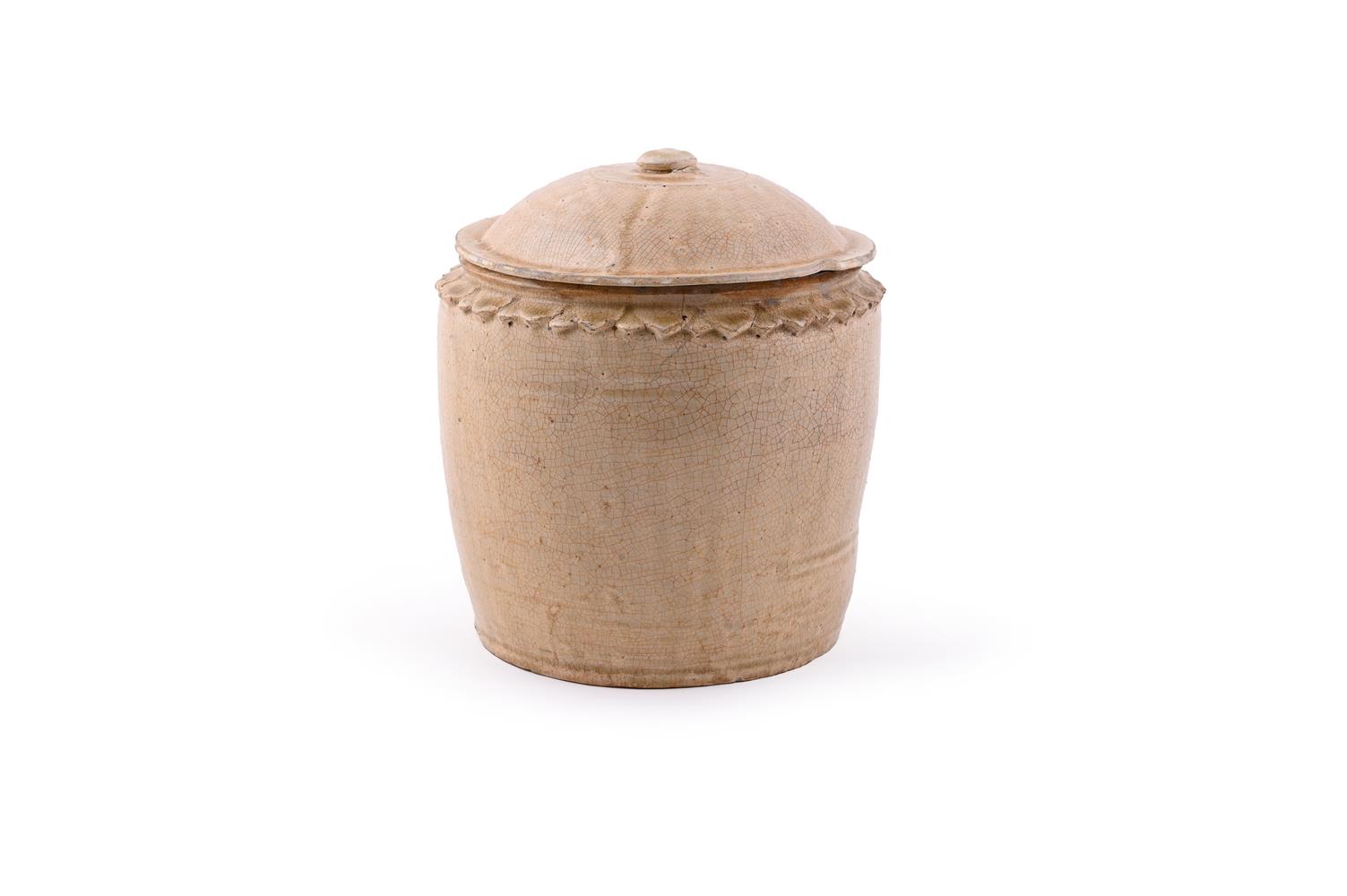 A Vietnamese stoneware vase and cover