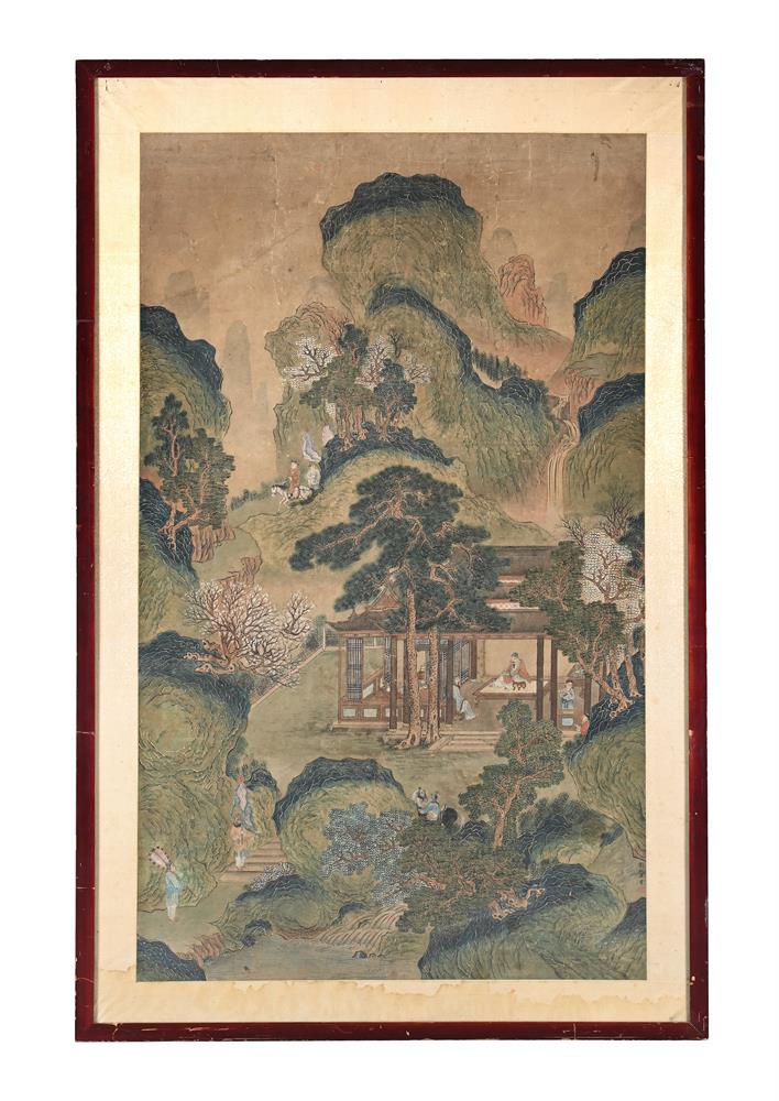 In the manner of Liu Songnian (1132-1281) but Qing Dynasty - Image 2 of 2