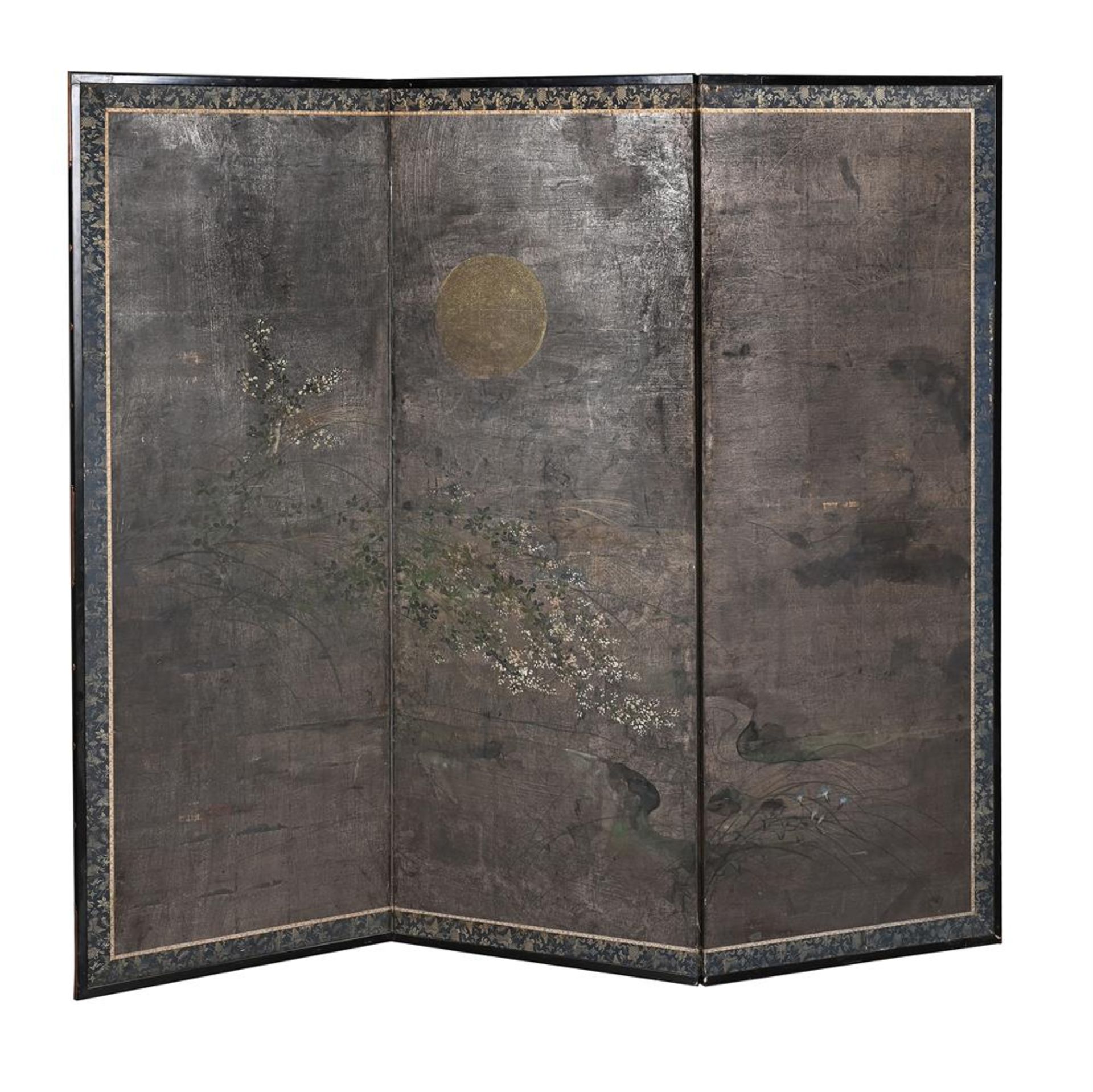 A Three-Fold Japanese Screen - Bild 2 aus 4