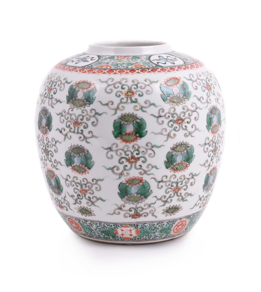 A Chinese Famille Verte jar