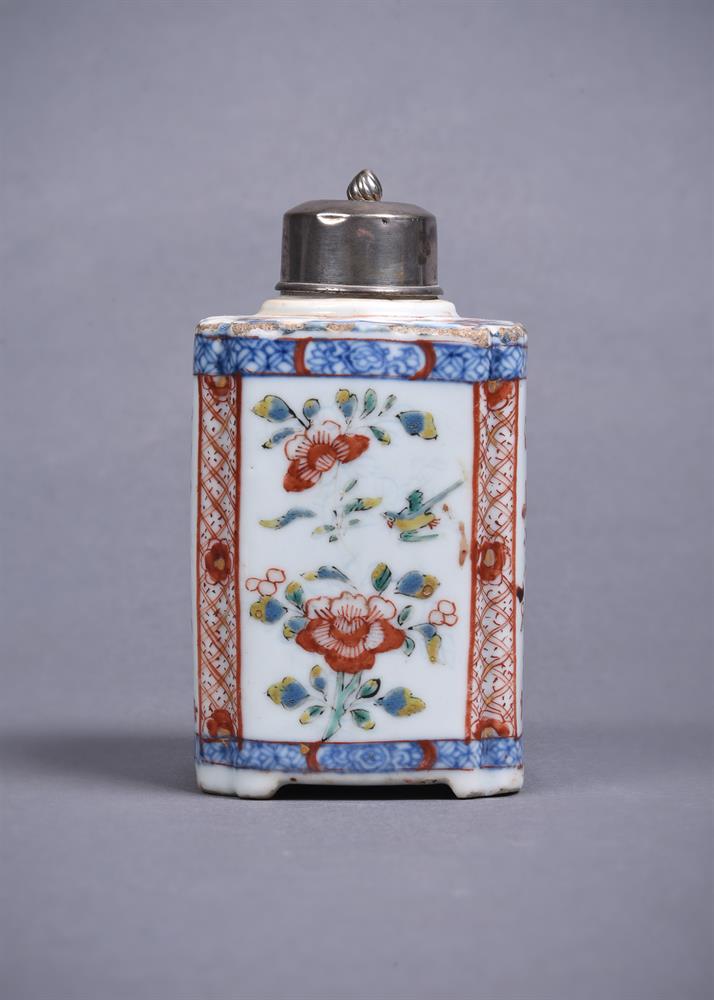 A Chinese Dutch decorated tea caddy - Image 3 of 6