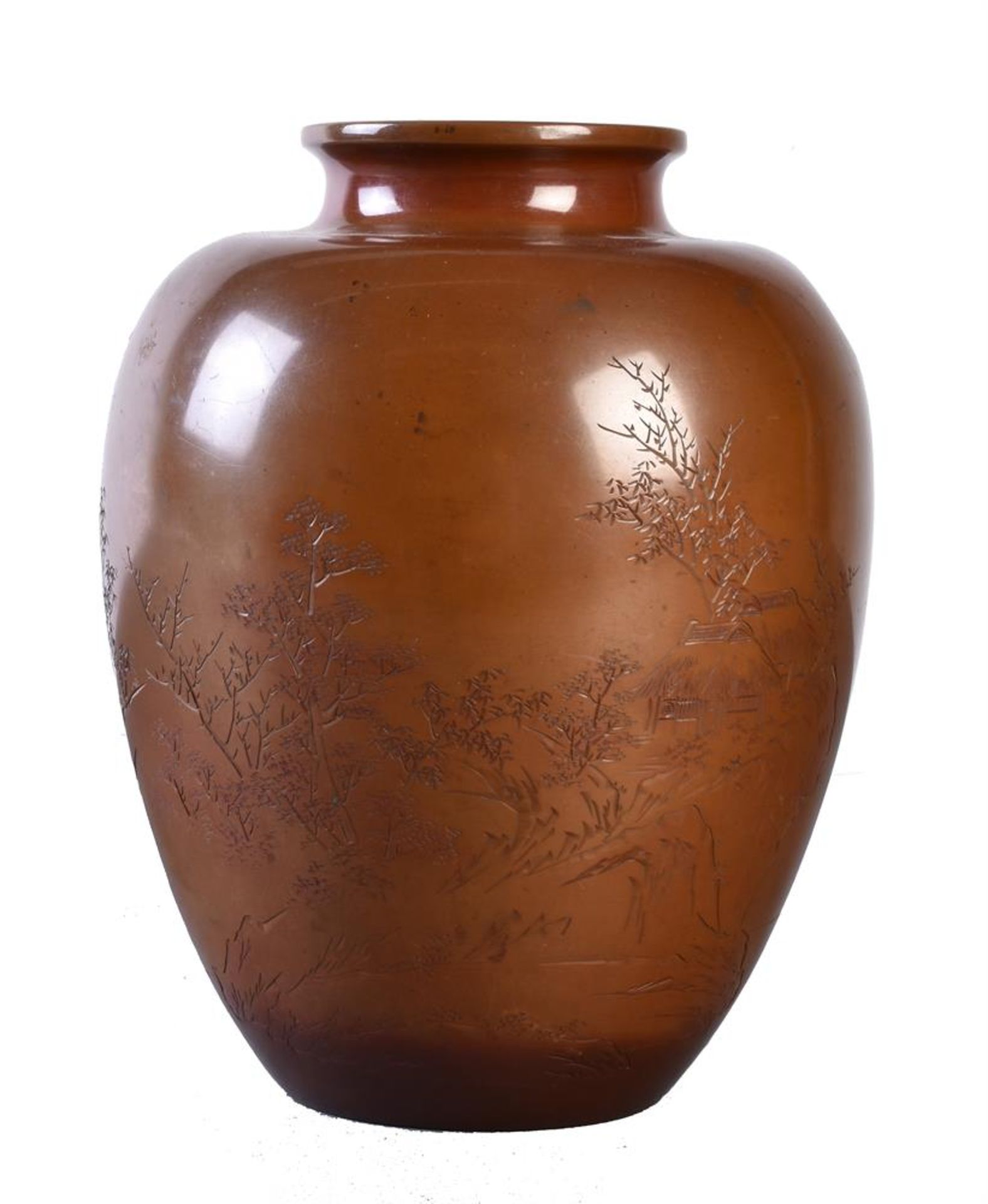 A Japanese Copper Vase - Bild 2 aus 4
