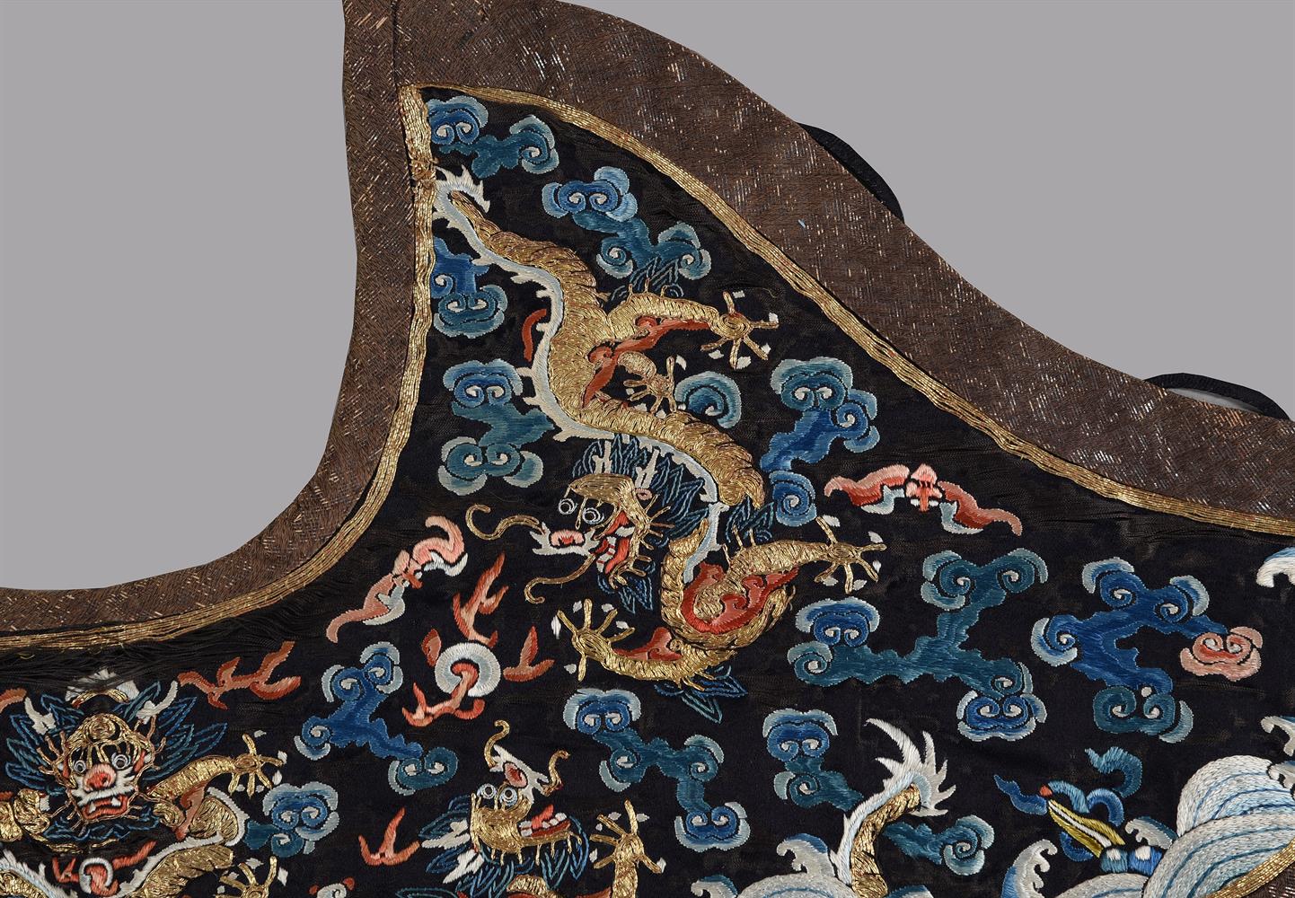 A rare Chinese Piling collar worn as part of the formal robes of a Mandarin - Image 2 of 4