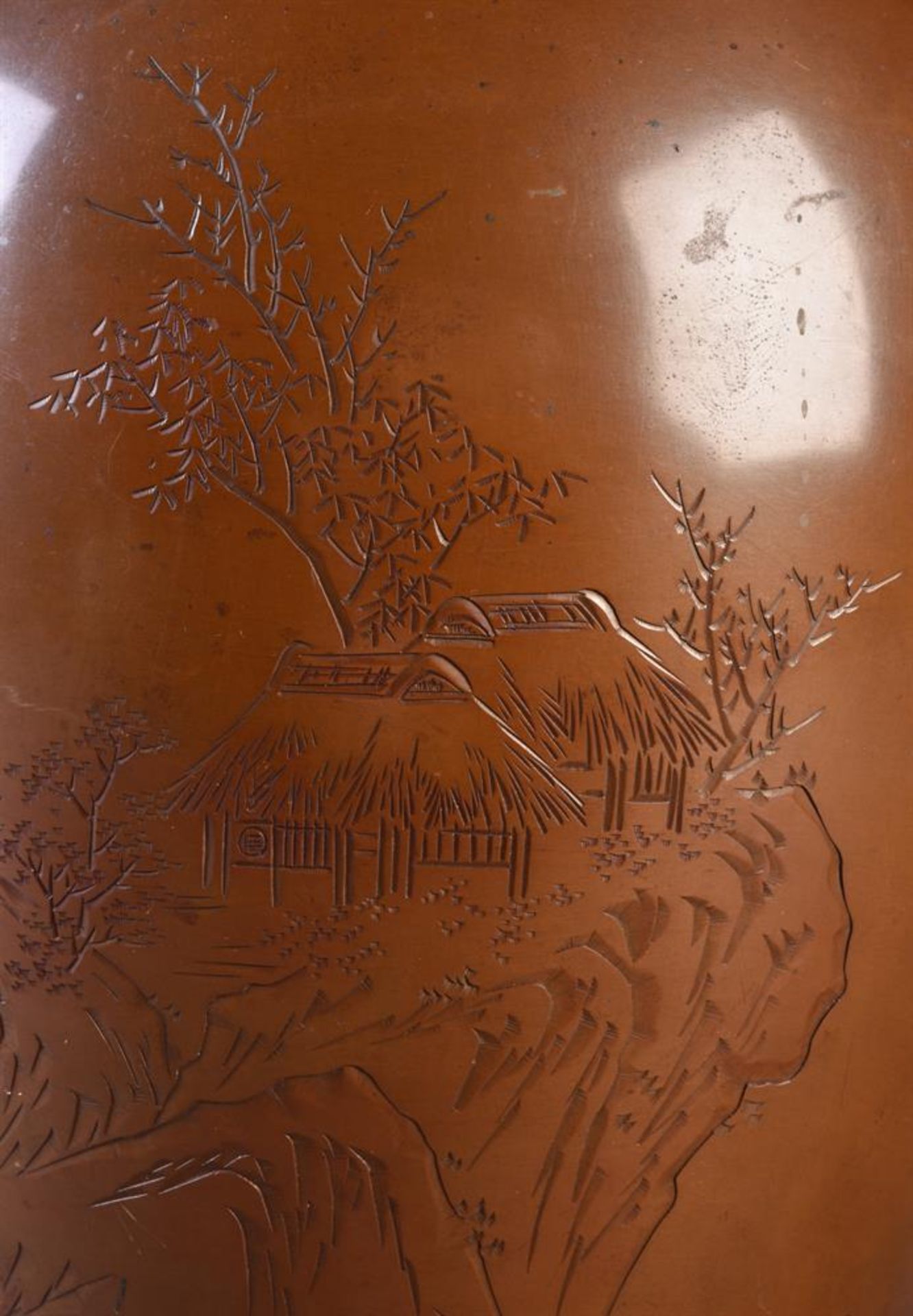 A Japanese Copper Vase - Bild 3 aus 4