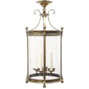 A BRONZE DRUM LANTERN IN THE NEOCLASSICAL STYLE FRENCH, CIRCA 1900