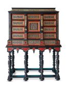 Y A FLEMISH TORTOISESHELL , ROSEWOOD, PEWTER AND BRASS COLLECTOR'S CABINET, LATE 19TH CENTURY