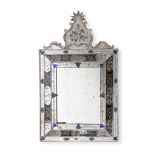 A VENETIAN CUT AND ETCHED GLASS MIRROR, LATE 19TH CENTURY