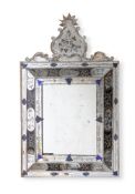 A VENETIAN CUT AND ETCHED GLASS MIRROR, LATE 19TH CENTURY