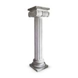 AN OVERSIZE CARRARA MARBLE FLUTED COLUMN FRENCH OR BELGIAN, CIRCA 1890