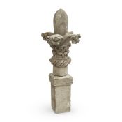 A CARVED STONE ROOF FINIAL, EARLY 19TH CENTURY