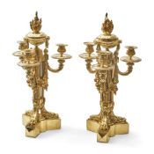 A GOOD PAIR OF LATE LOUIS XVI ORMOLU CANDELABRA/BRÛLE-PARFUM FRENCH , CIRCA 1790