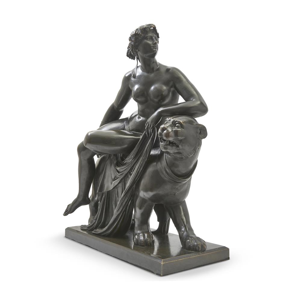 AFTER JOHANN HEINRICH DANNECKER, A LARGE BRONZE GROUP 'ARIADNE ON THE PANTHER' FRENCH