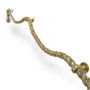 A FRENCH 'BELLE ÉPOQUE' BRASS ROPE FORM HANDRAIL, CIRCA 1900