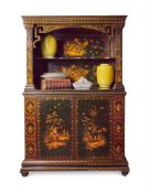 A BLACK LACQUER AND JAPANNED SIDE CABINET POSSIBLY FRENCH, CIRCA 1860