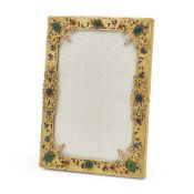 AN ART NOUVEAU GILT BRONZE AND 'JEWEL' MOUNTED PHOTOGRAPH FRAMEFRENCH, CIRCA 1920