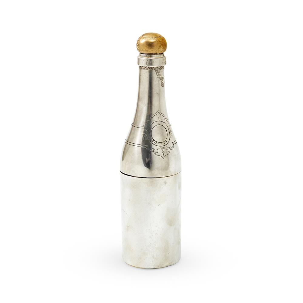 A FRENCH SILVER PLATED COCKTAIL SHAKER, CIRCA 1940