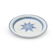 A LARGE CHINESE BLUE AND WHITE PORCELAIN PLATTER, 18TH CENTURY