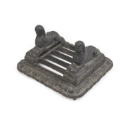 AN EGYPTIAN REVIVAL CAST IRON BOOT SCRAPER, 19TH CENTURY IN THE MANNER OF KENRICK