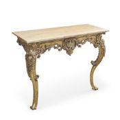 A GILTWOOD CONSOLE TABLE, FIRST HALF 20TH CENTURY