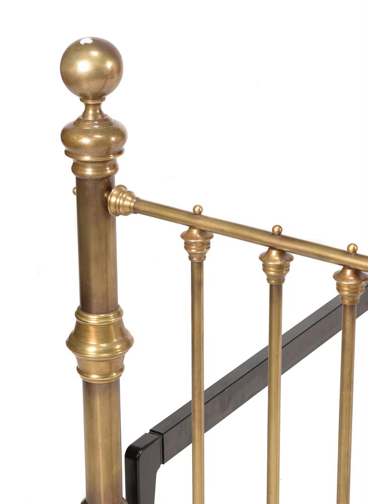 A PAIR OF BRASS SINGLE BEDS IN VICTORIAN STYLE - Image 2 of 2