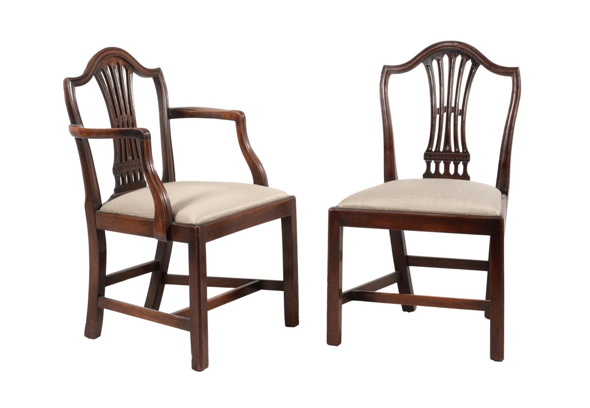 A SET OF EIGHT GEORGE III MAHOGANY DINING CHAIRS - Image 2 of 2
