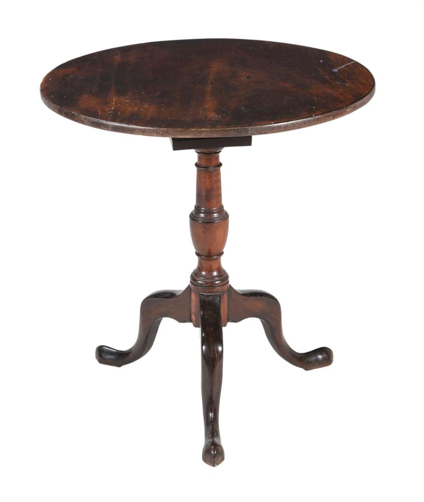 A GEORGE III MAHOGANY TRIPOD TABLE - Bild 2 aus 2