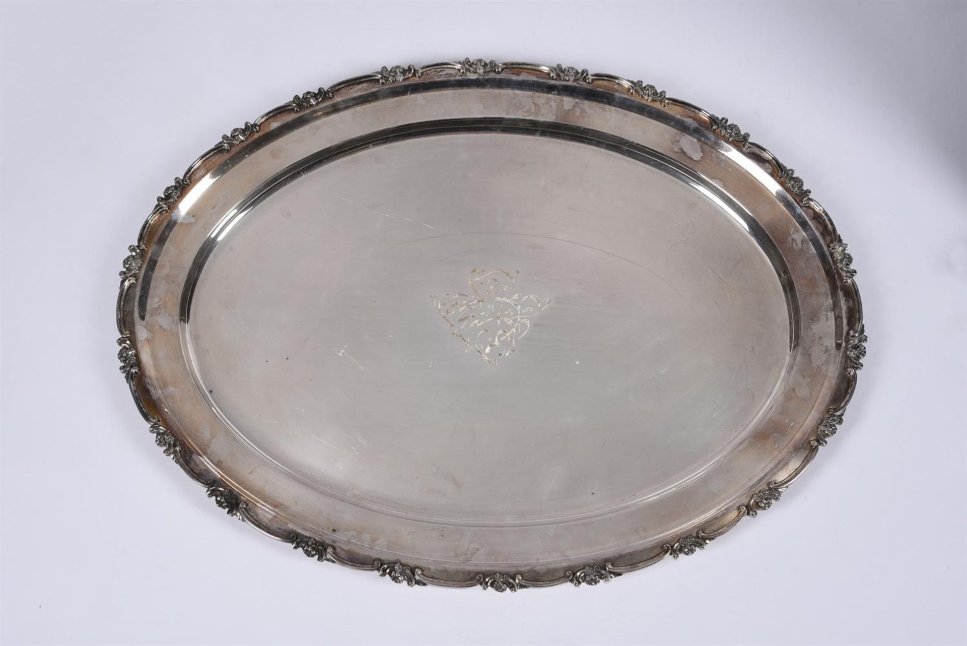 SILVER PLATED TRAYS TO INCLUDE: A large electro-plated oval tray - Image 2 of 4