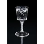 A BEILBY FAMILY WHITE-ENAMELLED OPAQUE-TWIST GOBLET