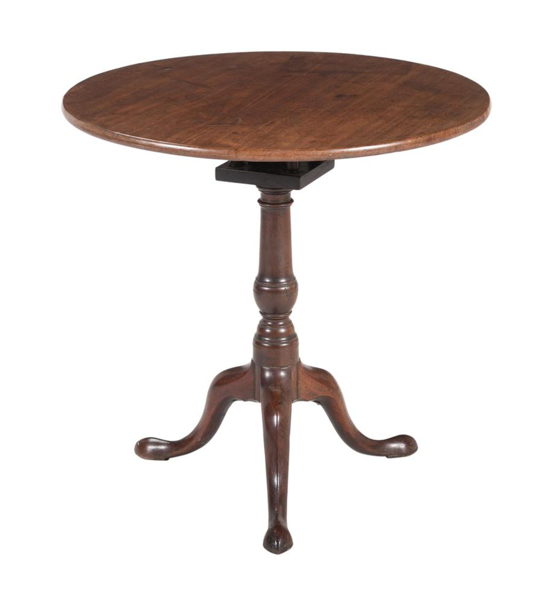 A GEORGE III MAHOGANY TRIPOD TABLE - Bild 2 aus 2