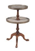 A FRENCH MAHOGANY AND BRASS MOUNTED SERVATEUR OR DUMB WAITER