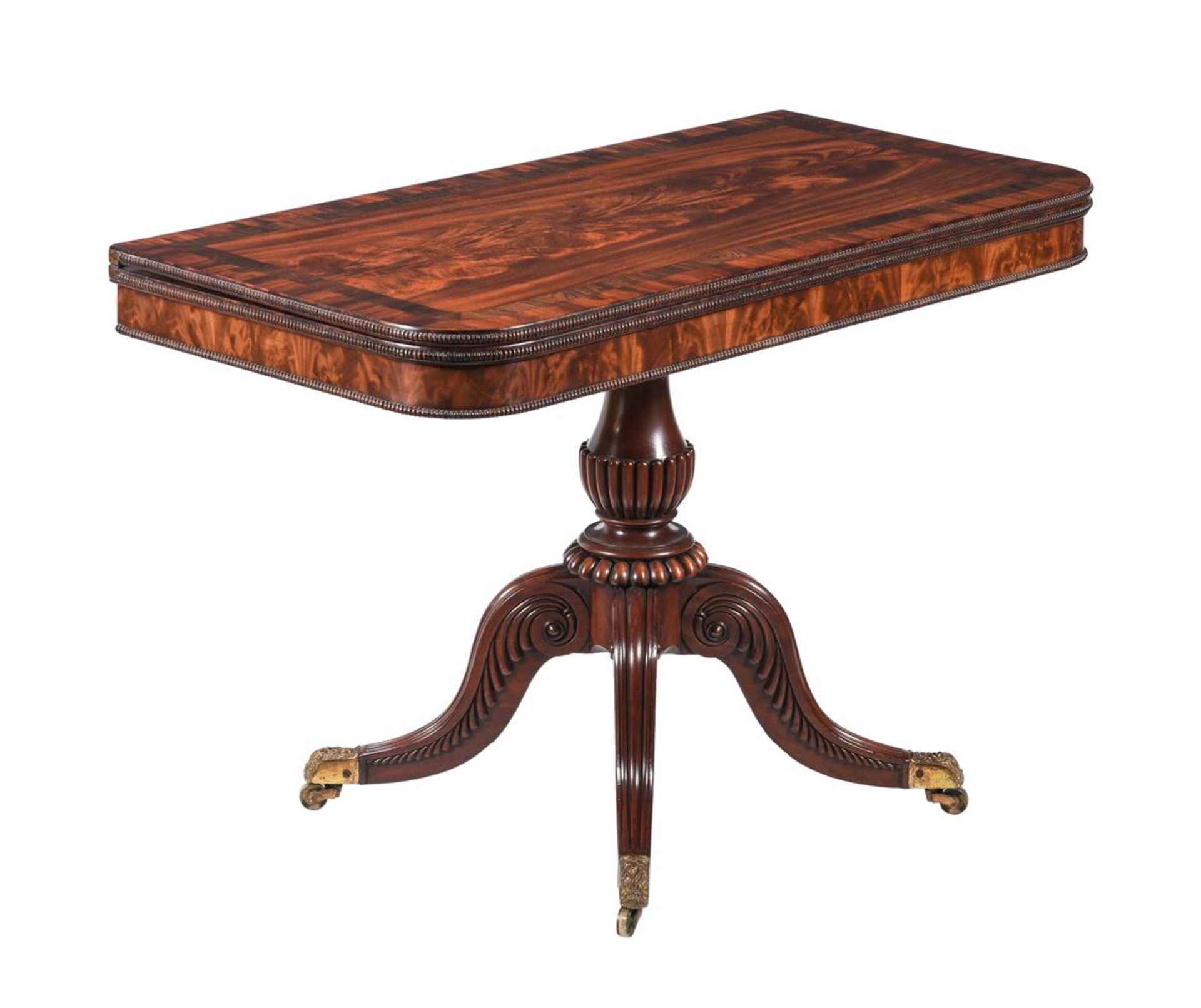 A GEORGE IV MAHOGANY TEA TABLE