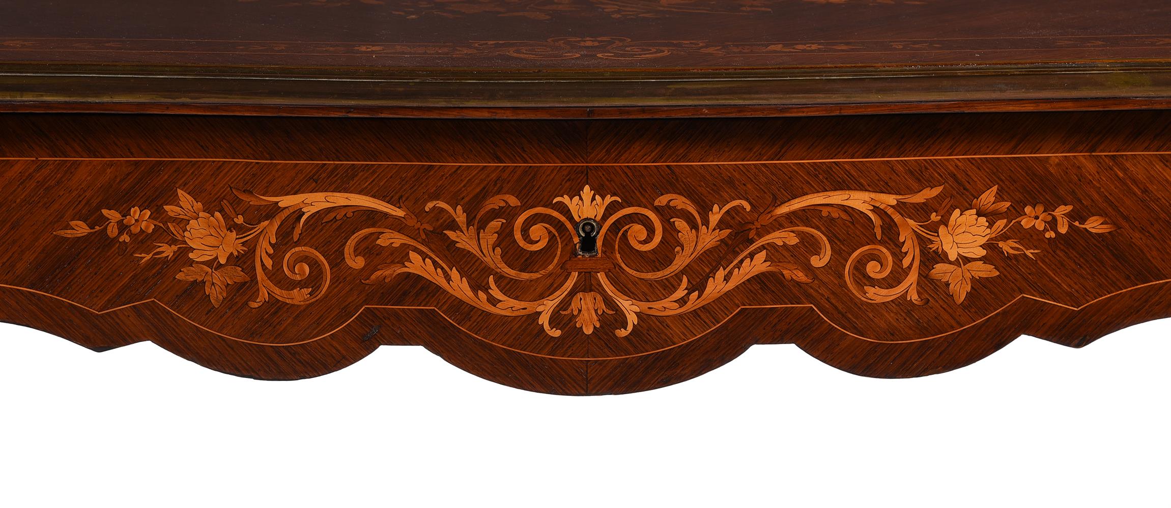 Y A KINGWOOD, MARQUETRY AND GILT METAL MOUNTED CENTRE TABLE OR WRITING TABLE, IN LOUIS XV STYLE - Image 5 of 6