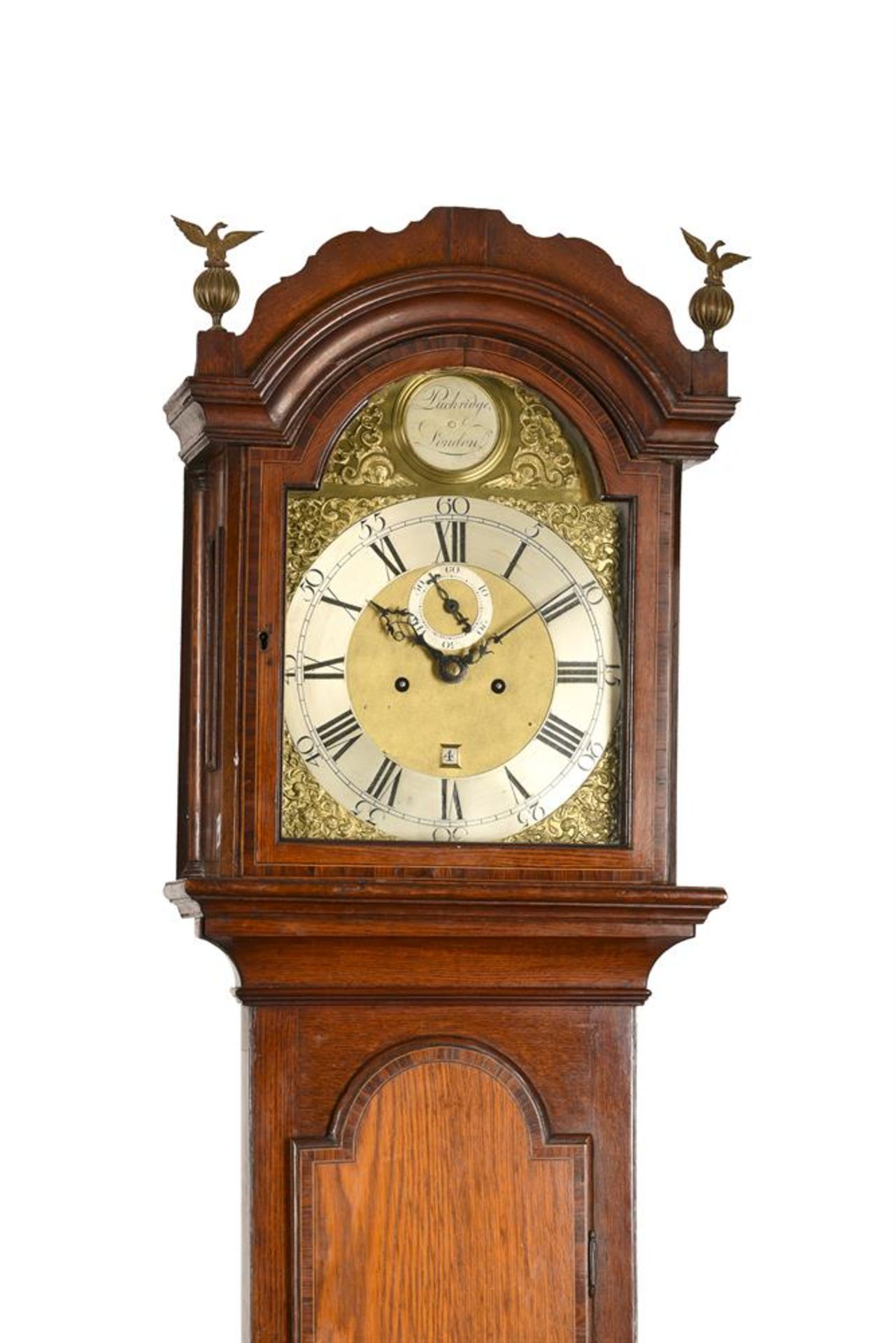 AN OAK, INLAID, AND CROSSBANDED LONGCASE CLOCK, PUCKRIDGE, LONDON - Image 2 of 2