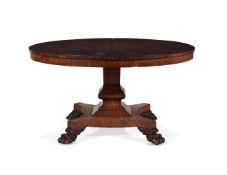 A GEORGE IV MAHOGANY CENTRE TABLE