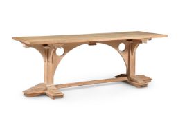 AN OAK REFECTORY TABLE, 20TH CENTURY